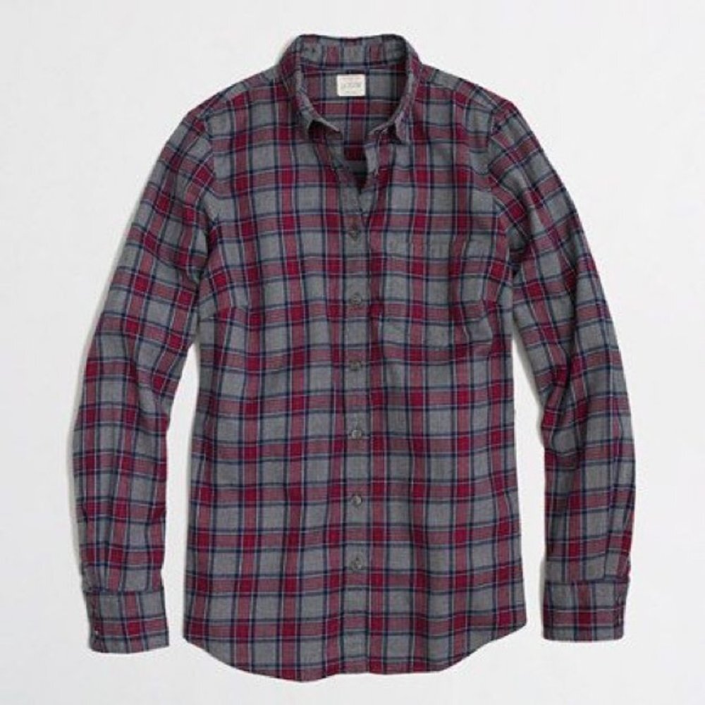 J. Crew Factory The Perfect Shirt Plaid Flannel - Picture 5 of 12